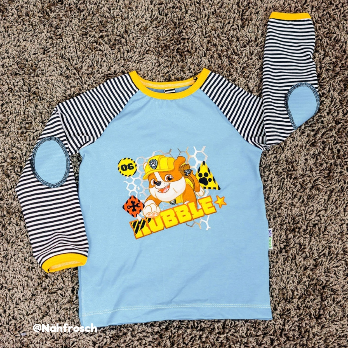 Jersey Panel Paw Patrol mit Chase, Marschall und Rubble